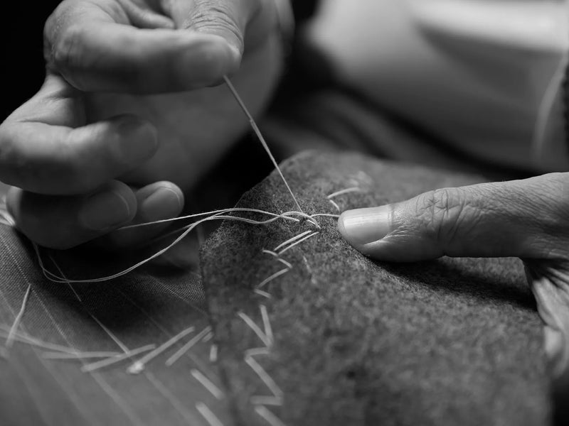 Bespoke tailoring process and fabric detail